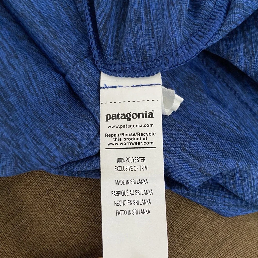 Patagonia T-Shirt Mens Small Capilene Cool Daily Performance Tee Athletic Blue